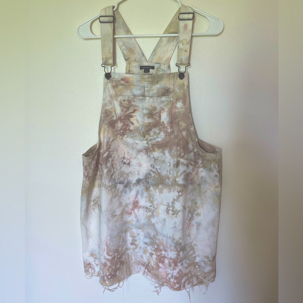WILD FABLE Neutral Tie Die Over-All Dress
